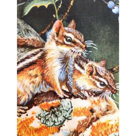 Amy Brackenbury Woodland Animals Fabric Deer & Chipmunk Nature Panels PAT9100 - Picture 9 of 16